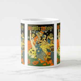 Grande Tasse Vintage de Mère l'Oie lisant des livres aux enfant