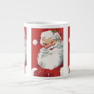 Grande Tasse Vintage Noël Père Noël, Jolly et Winking