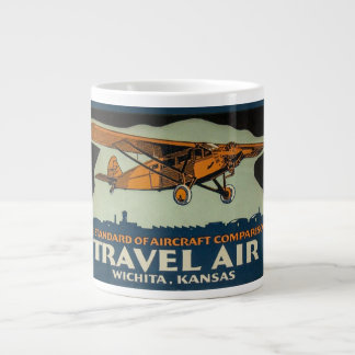 Grande Tasse Vintage Travel Air Plane, Wichita the Air Capital