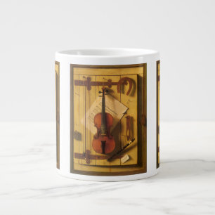 Grande Tasse Violon et musique de Still Life par William Harnet