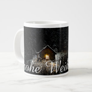 Grande Tasse Vœux de Noël avec une maison de sorcière