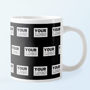 Grande Tasse Votre logo ou conception Fond de couleur modifia