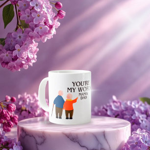 Grande Tasse Vous êtes Mon Monde Mam & Papa - Amour de la Famil