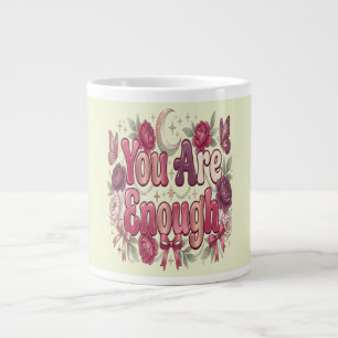 Grande Tasse Vous êtes suffisant   Typographie de bulle d'amour
