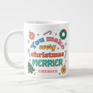 Grande Tasse Vous Faîtes Chaque Joyeux Noël Cute Rétro