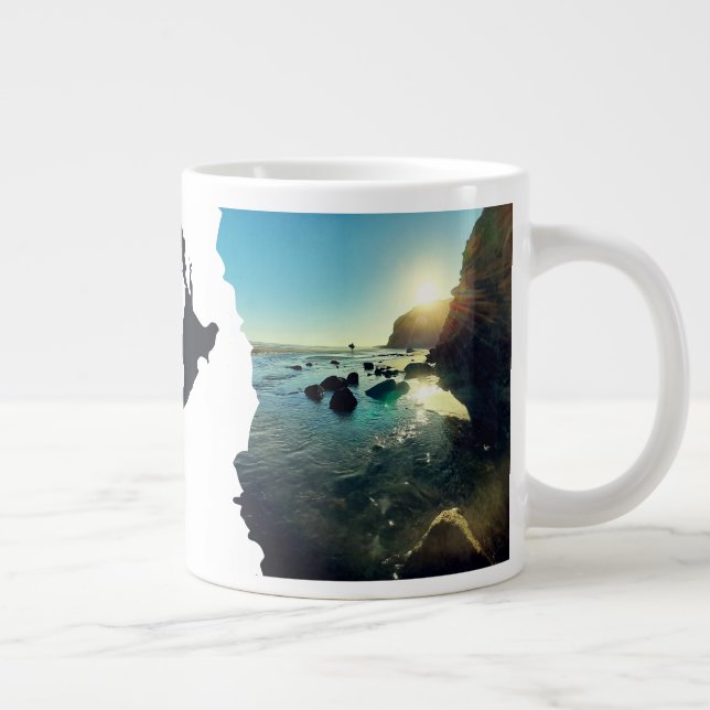 Grande Tasse Vue Tasman du paysage marin NZ Torn (Droite)