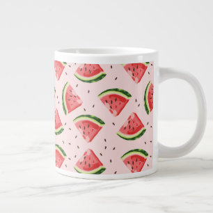 Grande Tasse Watercolor Watermelon Motif de fruits
