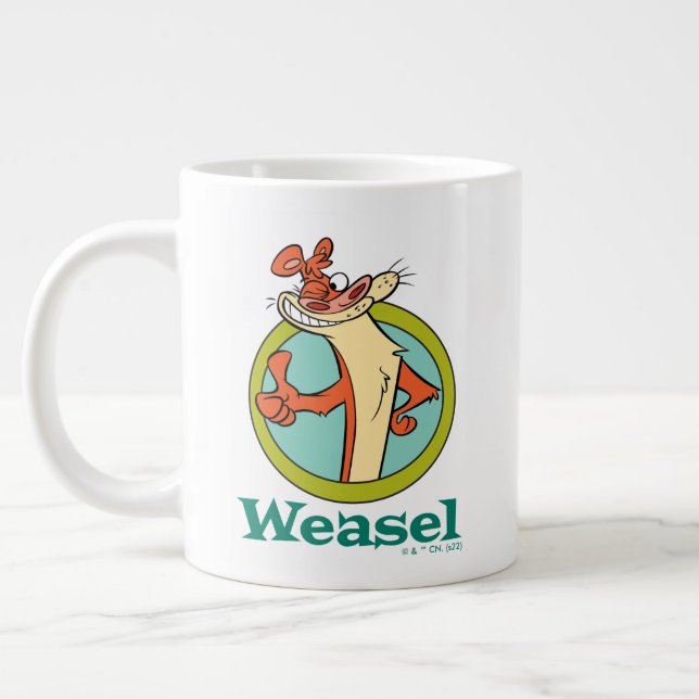 Grande Tasse Weasel Thumbs Up Character Graphic (Gauche)