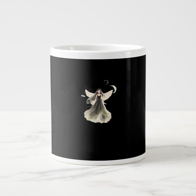 Grande Tasse Whimsigoth Girl Fée foncée esthétique avec Vibes C (Devant)