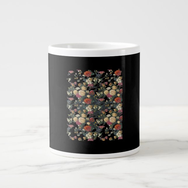 Grande Tasse Whimsigoth Old Victorian Floral Oil Peinture Class (Devant)