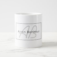 White Grey et Black | Cool Name & Monogram