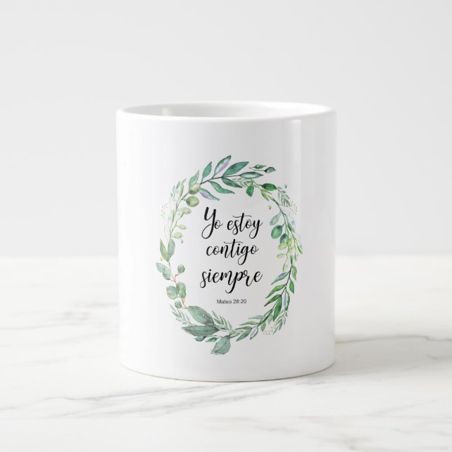 Grande Tasse Yo estoy contigo siempre - verset de la Bible espa (Devant)