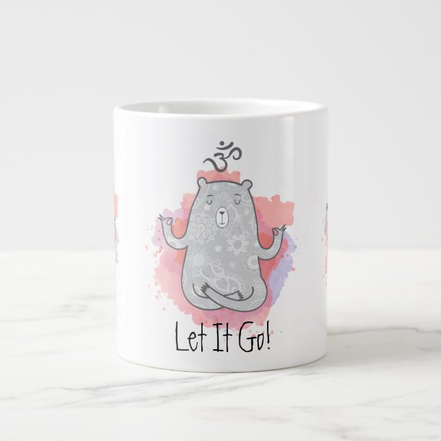 Grande Tasse Yoga Bear Let It Go (Devant)