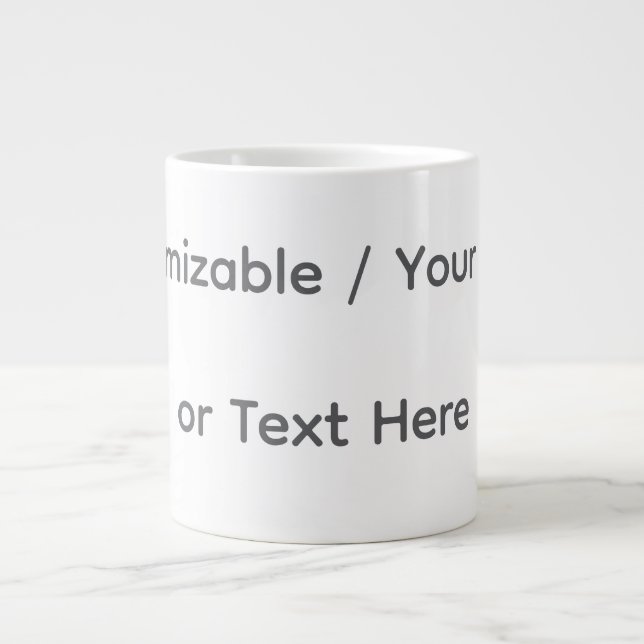 Grande Tasse Your Photo or Text Here (Customizable Design) (Devant)