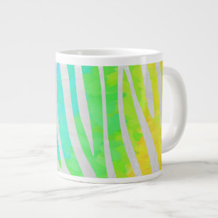Grande Tasse Zebra Rainbow et White Print
