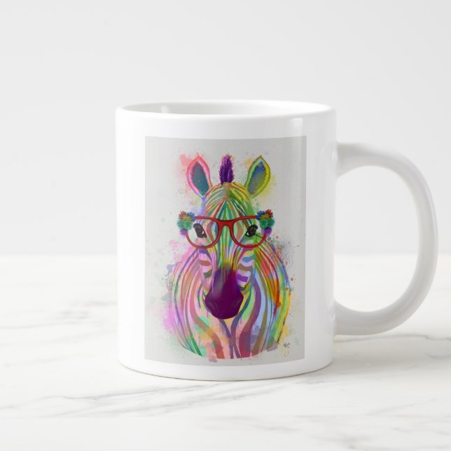 Grande Tasse Zebra Rainbow Splash (Droite)