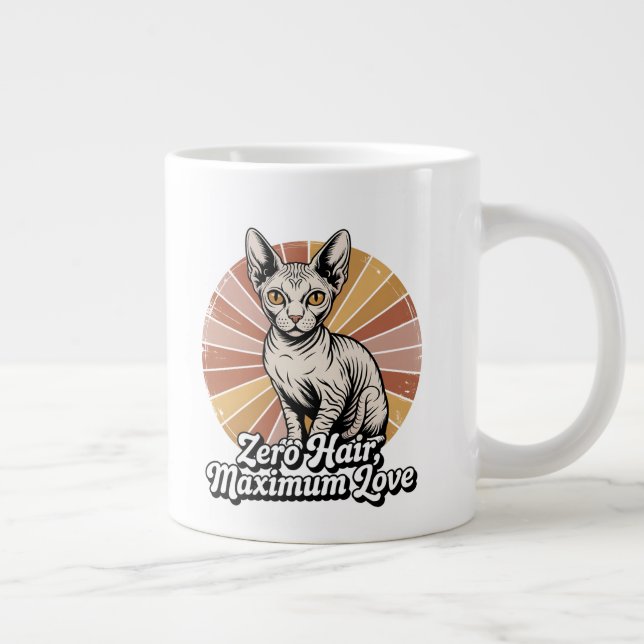 Grande Tasse Zero Hair Maximum Love Sphynx Retro (Droite)