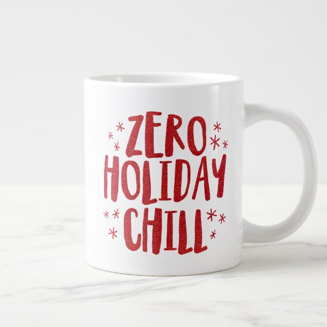 Grande Tasse Zero vacances chill fun faux rouge parties scintil (Droite)
