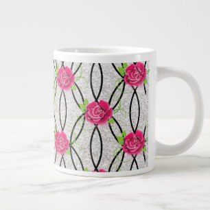 Grande Tasse Zig Zag Motif, fleur