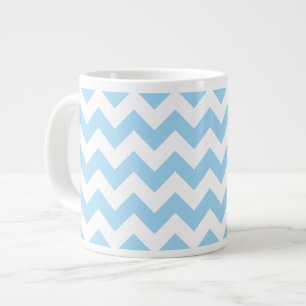 Grande Tasse Zigzag bleu, Chevron bleu, Motif géométrique