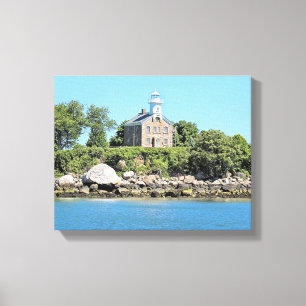 Grande toile de capitaine Island Lighthouse CT