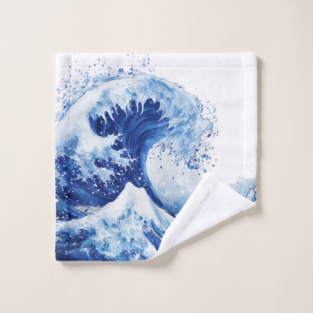 Grande vague au large de Kanagawa rideau de douche (Gant de toilette)