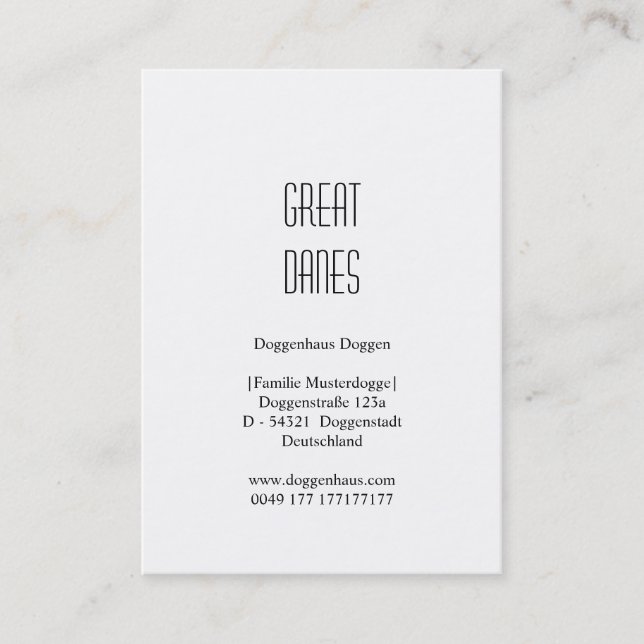 Grandes cartes Dane (Devant)