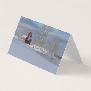 Grandes cartes de Noël rouges personnalisables