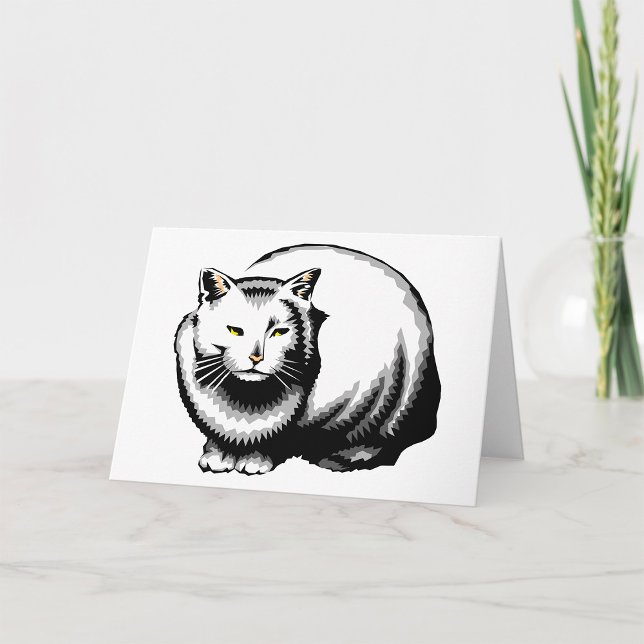 Grandes Cartes de voeux pour chats blancs (Créateur téléchargé)