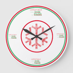 Grandes horloges décoratives de Noël
