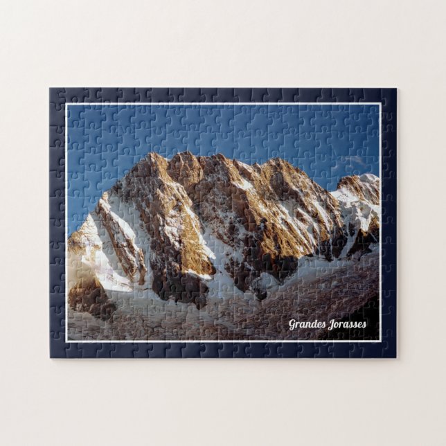 Grandes Jorasses Mont Blanc Massif French Alps Jigsaw Puzzle (Horizontal)