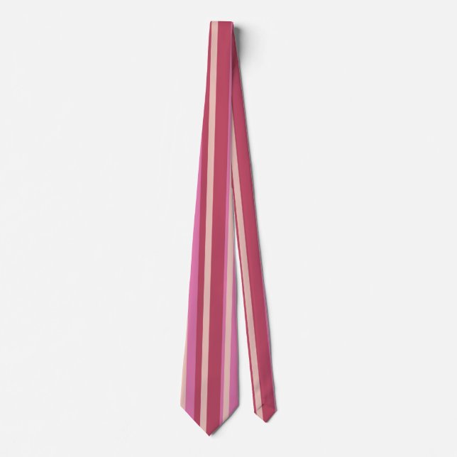 Grandes Lignes rose Jaune Beige Cravate (Devant)
