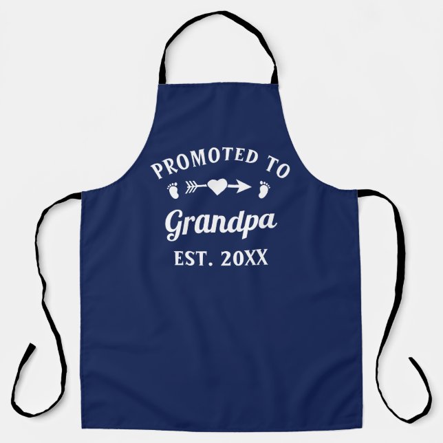 Grandfather Abuelo Gramps Papa Promoted To Grandpa Apron (Front)
