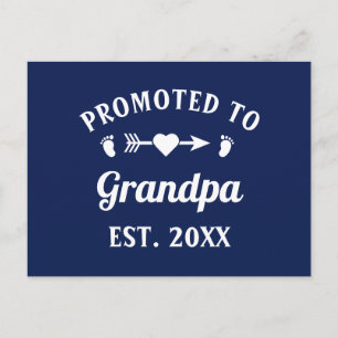 Grandfather Abuelo Gramps Papa Promoted To Grandpa Postcard