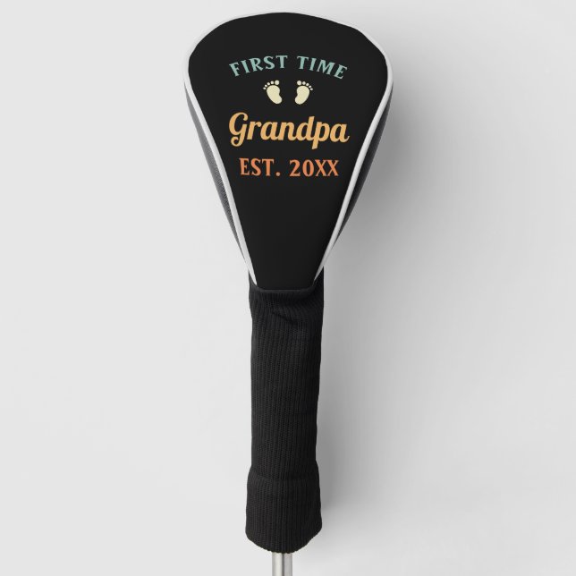 Grandfather Abuelo Nonno Gramps First Time Grandpa Golf Head Cover (Front)