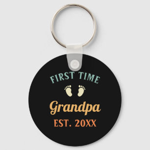 Grandfather Abuelo Nonno Gramps First Time Grandpa Keychain