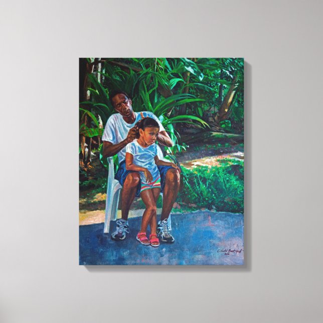 Grandfather and Child 2010 Canvas Print (Front)