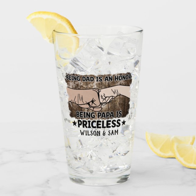 Grandfather | Being Papa Is Priceless | Father Glass (Front Ice)