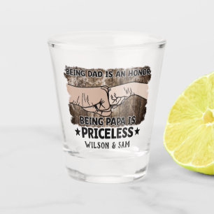 Grandfather   Being Papa Is Priceless   Father Shot Glass