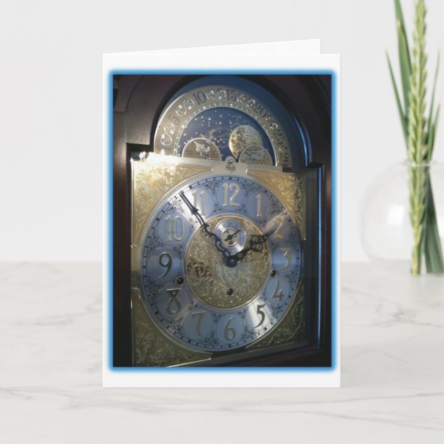 Grandfather Clock Face Card (Front)