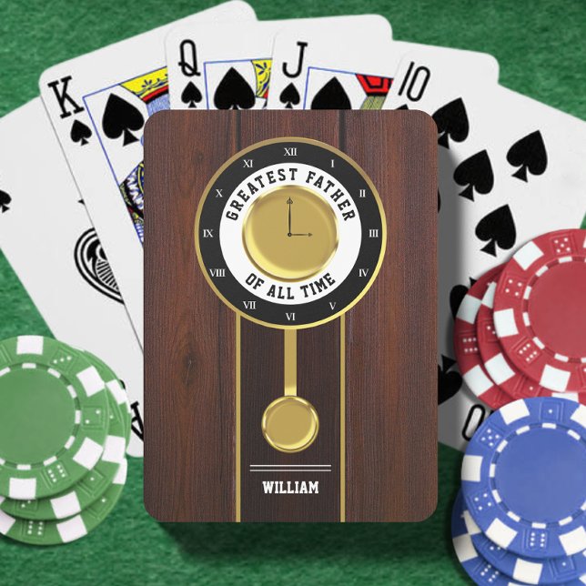 Grandfather Clock Greatest Father of all Time Playing Cards (Grandfather Clock Greatest Father of all Time Playing Cards)