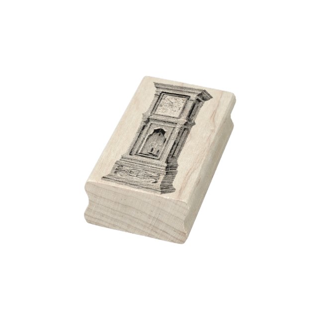 Grandfather Clock Vintage Rubber Art Stamp (Stamp)