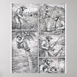 Grandfather Dad Father's Day  Poster