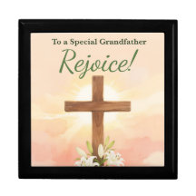 Grandfather Easter Rejoice Cross and Lilies
