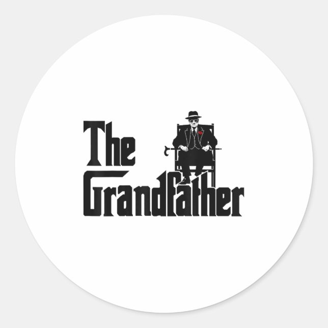 Grandfather Funny Quote Design For Grandpas  Classic Round Sticker (Front)