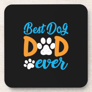 Grandfather Gift   Best Dog Dad Ever Coaster
