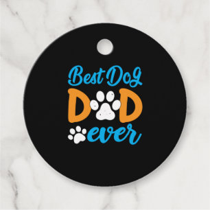 Grandfather Gift   Best Dog Dad Ever Favour Tags