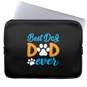 Grandfather Gift   Best Dog Dad Ever Laptop Sleeve