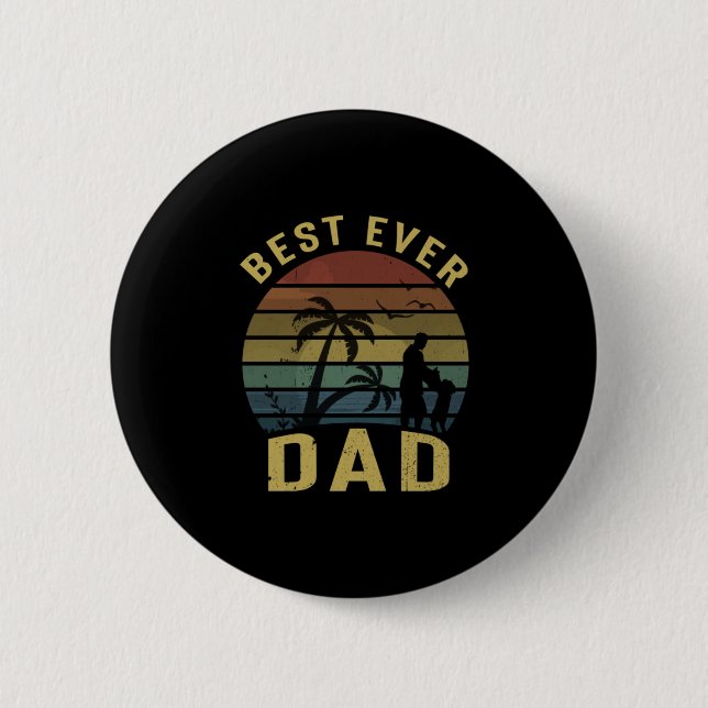 Grandfather Gift | Best Ever Dad 2 Inch Round Button (Front)