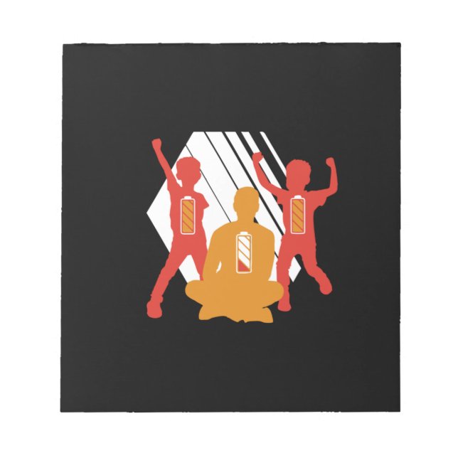 Grandfather Gift | Funny Dad With Kids Notepad (Front)